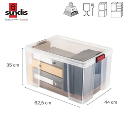 Bac manutention rangement plastique Clip'n store l.62.5 x P.44 x H.35 cm, 75L