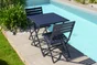 Table de jardin DCB GARDEN Marius carré bleu 2 personnes