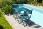 Table de jardin DCB GARDEN Marius carré bleu 2 personnes