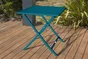 Table de jardin DCB GARDEN Marius carré bleu 2 personnes