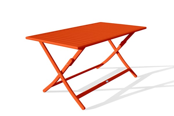 Table de jardin DCB GARDEN Marius rectangulaire orange / cuivré 4 personnes