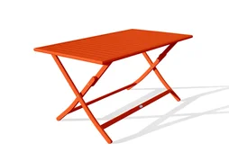 Table de jardin DCB GARDEN Marius rectangulaire orange / cuivré 4 personnes