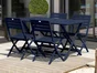 Table de jardin DCB GARDEN Marius rectangulaire bleu 4 personnes