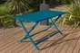 Table de jardin DCB GARDEN Marius rectangulaire bleu 4 personnes