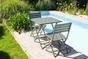 Chaise pliante de jardin en aluminium Marius vert kaki