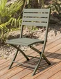 Chaise pliante de jardin en aluminium Marius vert kaki