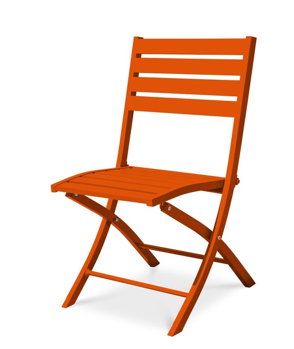 Chaise pliante de jardin en aluminium Marius orange