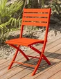 Chaise pliante de jardin en aluminium Marius orange