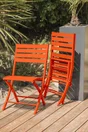 Chaise pliante de jardin en aluminium Marius orange