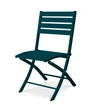 Chaise pliante de jardin en aluminium Marius bleu canard