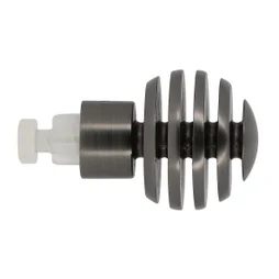 Lot de 2 embouts Gun, gris foncé, pour tringle à rideau Diam.20 mm MOBOIS