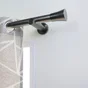 Lot de 2 embouts Gun, gris foncé, pour tringle à rideau Diam.28 mm MOBOIS