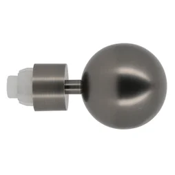 Lot de 2 embouts Gun, gris foncé, pour tringle à rideau Diam.28 mm MOBOIS