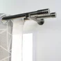1 support mural double tringle à rideau Gun, 28 mm titane foncé MOBOIS