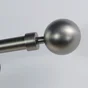 Lot de 2 embouts Boule. gun, gris mat, pour tringle à rideau Diam.20 mm MOBOIS