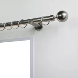Lot de 10 anneaux tringle à rideau Gun 28 mm acier gris foncé