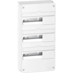 Tableau électrique nu 3 rangées 39 modules Resi9, SCHNEIDER ELECTRIC, blanc