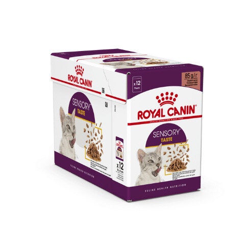 Pâtée chat ROYAL CANIN Sensory multi pack gravy pouch, paquet de 12 sachets de 85G