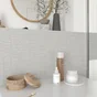 1 plaque de mosaïque mur / sol Zen-bamboo marbre gris, argent 30 x 29 cm ARTENS 
