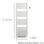 Sèche-serviettes electrique soufflant ACOVA 750 + 1000W, H.151.7 x l.51 cm Madra