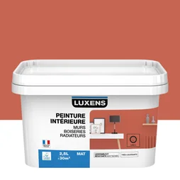Peinture mur boiserie LUXENS orange lava 3 mat 0.5 l