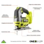 Scie sauteuse sans fil sans batterie RYOBI RJS18X-0 18 V