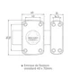 Verrou à bouton Ipsilon, BRICARD, diam. 23 mm cylinde 40 mm