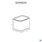 Boîte bambou plastique, SENSEA, H.11 x l.12 x P.11 cm