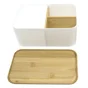Boîte bambou plastique, SENSEA,  H.11 x l.15 x P.11 cm