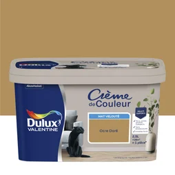 Peinture ocre dore mur, boiserie Creme de couleur DULUX VALENTINE mat 2.5 l