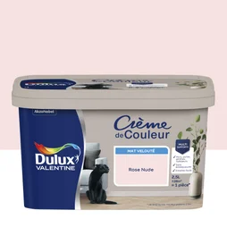 Peinture mur, boiserie crème de couleur DULUX VALENTINE rose nude mat 2.5L