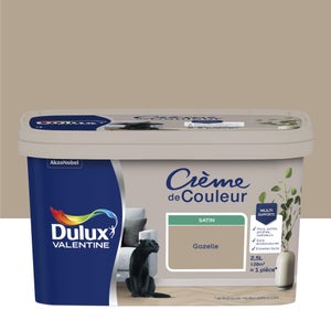 Peinture mur, boiserie crème de couleur DULUX VALENTINE gazelle satiné 2.5L