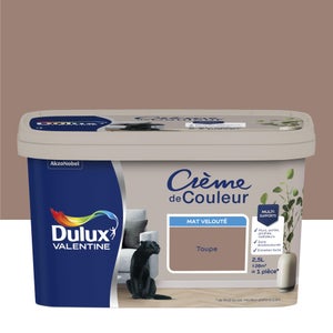 Peinture taupe mur, boiserie Creme de couleur DULUX VALENTINE mat 2.5 l