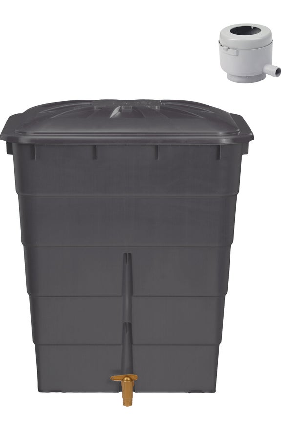 Cuve rectangulaire GARANTIA + collecteur éco gris, 300 litres