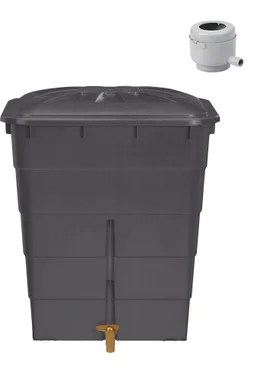 Cuve rectangulaire GARANTIA + collecteur éco gris, 300 litres