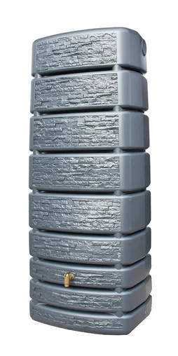 Récupérateur d'eau GARANTIA rectangulaire mural,Slim Stone , 500 litres,  gris granit