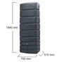 Récupérateur d'eau GARANTIA rectangulaire mural,Slim Stone , 500 litres,  gris granit