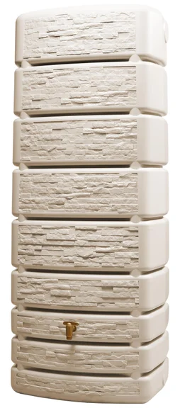 Récupérateur d'eau GARANTIA rectangulaire mural Slim Stone sable , 500 l
