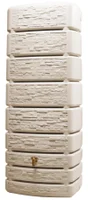 Récupérateur d'eau GARANTIA rectangulaire mural Slim Stone sable , 500 l