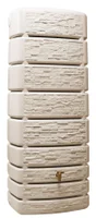 Récupérateur d'eau GARANTIA rectangulaire mural Slim Stone sable , 500 l