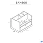 Boîte en bambou SENSEA avec tiroirs, H.15 x l.23.5 x P.15 cm