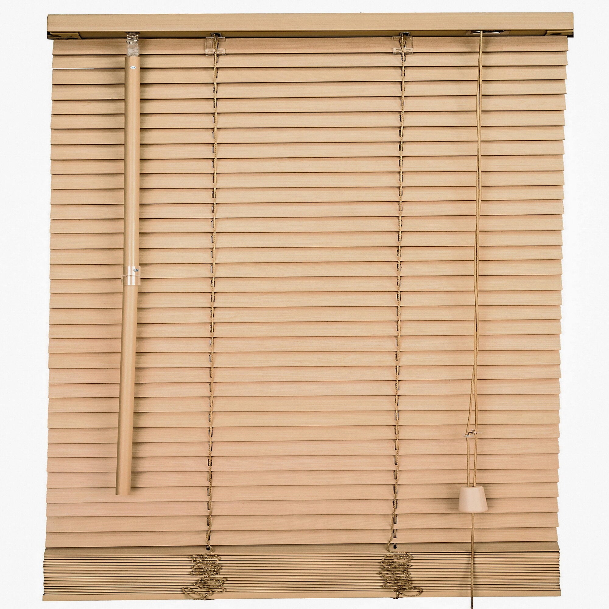 Store vénitien bois 27 mm beige, l.50 x H.150 cm, INSPIRE