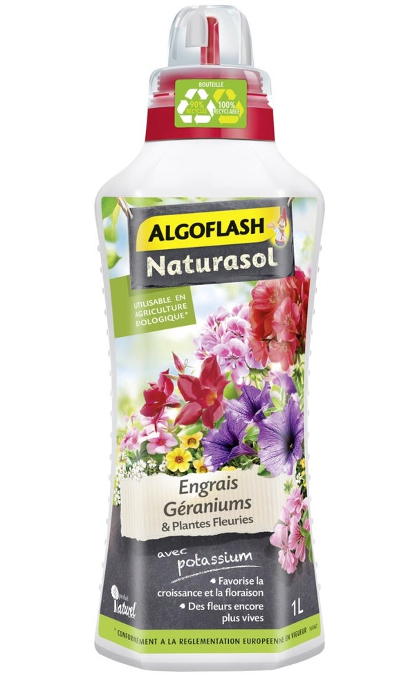 Engrais plantes fleuries ALGOFLASH NATURASOL 1l