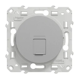 Prise rj45 à assembler Odace, SCHNEIDER ELECTRIC, aluminium