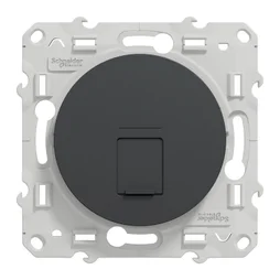 Prise rj45 à assembler Odace, SCHNEIDER ELECTRIC, gris anthracite