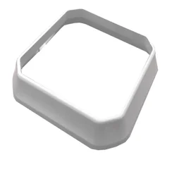 Embase poteau angle pvc CLEA blanc, H.1 cm
