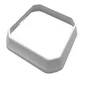Embase poteau angle pvc CLEA blanc, H.1 cm