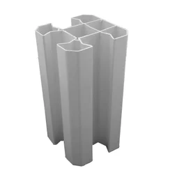 Poteau angle PVC CLEA blanc, 90 x 90 cm