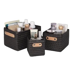 Panier gris anthracite H.16 x l.19 x P.24.5 cm