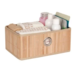 Boîte rectangulaire Natural bambou SENSEA, H.13 x l.30 x P.13 cm
